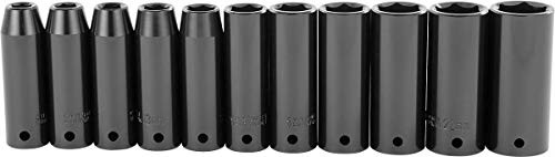 JGO DADOS IMPACTO LARGOS 11 PCS DE 3/8 A 1" MANDO 1/2 STANLEY 97-125