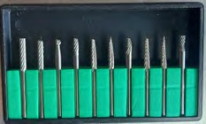 JGO. LIMAS ROT. BURS METAL DURO 10 PCS ESPIGA 1/8" DOHRE