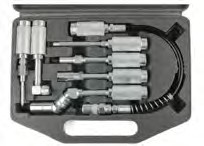 KIT DE ACCESORIOS PARA PISTOLA DE ENGRASE 7 PCS PESO 1.53 KG.