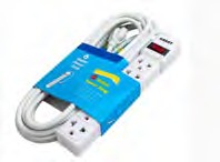 REGLETA ELECTRICA 6 SERV 15A. 125V 60HZ TOMA EUROAME. CTIERRA 1,5 MT CBLANCO M GREAT