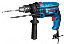 TALADRO PERC. REVERSIBLE T. PESADO GSB 13 RE MALETIN 750W DE 1/2" 0-3800 RPM 0- 570000 IPM 1.6KG. BOSCH