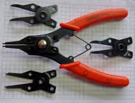 JUEGO PINZAS P/ANILLOS 4 CABEZAS 6 PCS MANGO ROJO STANLEY 84-168 84168