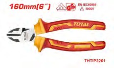 ALICATE CORTE DIAGONAL M/CAUCHO ROJO Y AMAR INDUSTRIAL TOTAL 6 AISLADO 1000 VOLTIOS