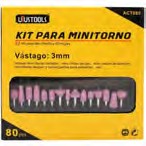 JGO. ACC. P. PULIR BURS. PIEDRAS Y FELPAS EJE DE 1/8" 80PCS UYUSTOOLS ACT080 MINITORNO