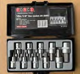 JGO DE DADOS ALLEN FORCE 4111S DE 5/32- 3/4 MANDO 1/2 DE 10 PZAS